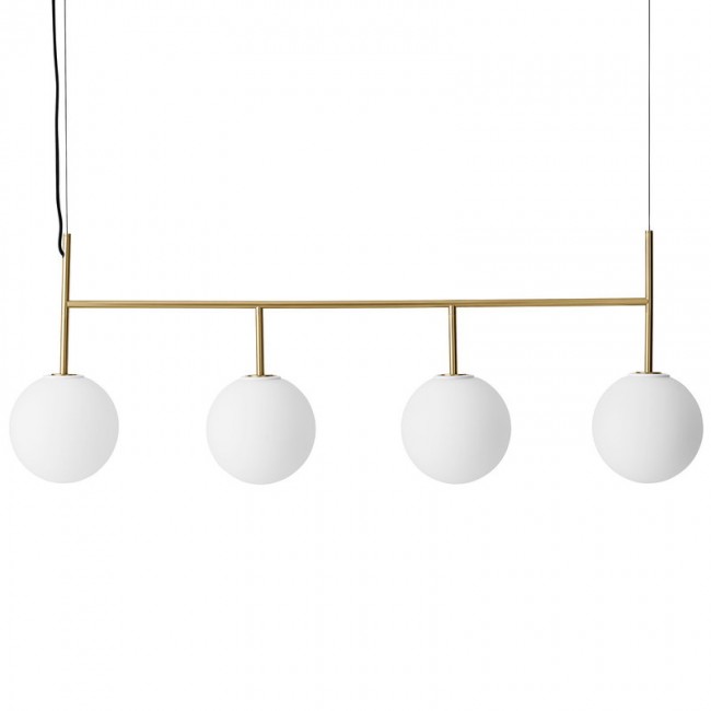 MENU TR Bulb 펜던트 with 프레임 브러시 브라스 - matte 오팔 MENU TR Bulb pendant with frame  brushed brass - matte opal 04927
