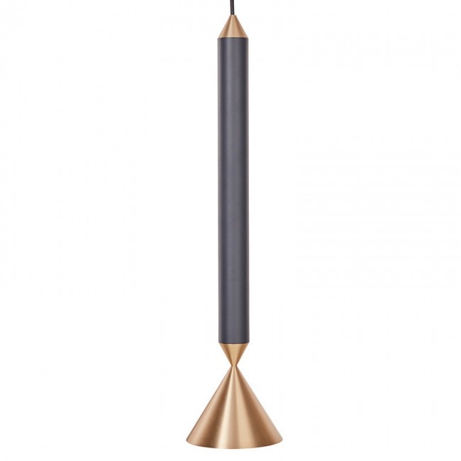 PHOLC 폴크 Apollo 39 펜던트 블랙 - 폴리시 브라스 PH392111