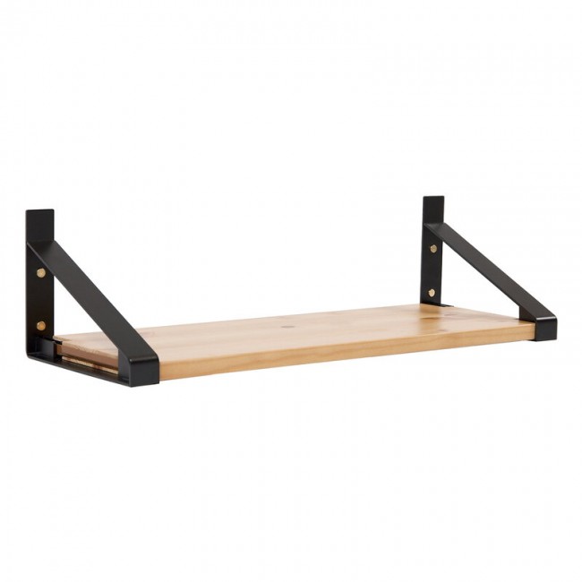 Lundia Classic wall shelf 50 x 30 cm 블랙 - brown LUA5673