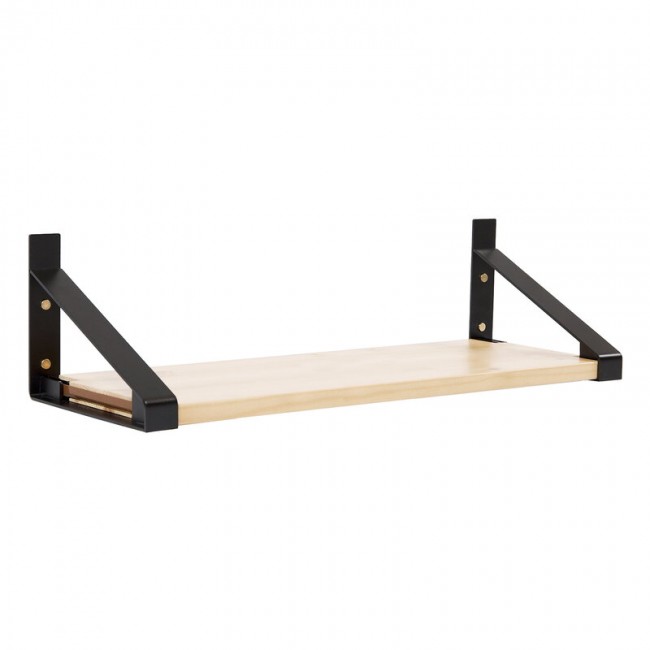 Lundia Classic wall shelf 50 x 30 cm 블랙 - 네츄럴 LUA5671
