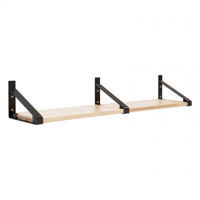 Lundia Classic wall shelf 2 pcs 블랙 - 네츄럴 LUA5701