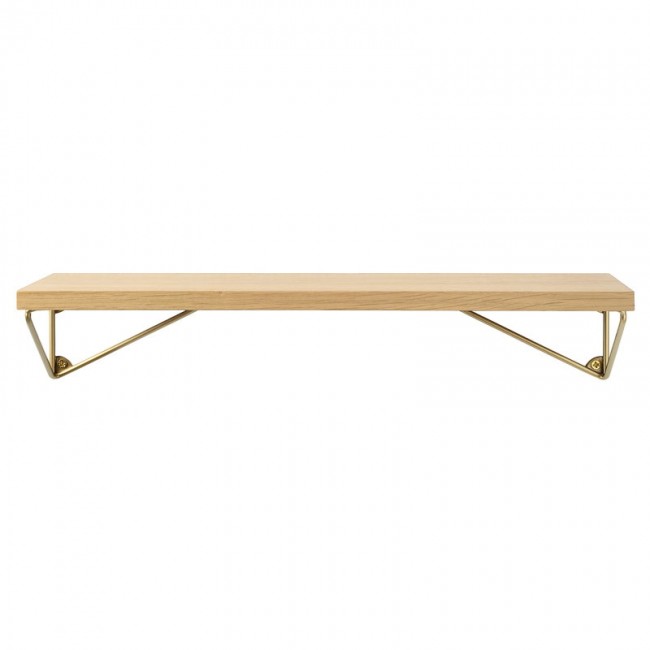 MAZE 메이즈 Pythagoras XS shelf with brackets oak - 브라스 matte MZ604528