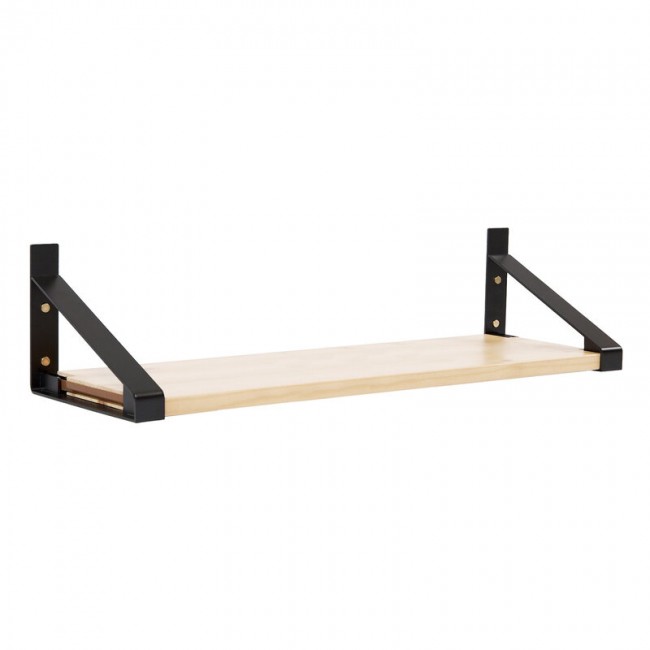 Lundia Classic wall shelf 80 x 30 cm 블랙 - 네츄럴 LUA5679
