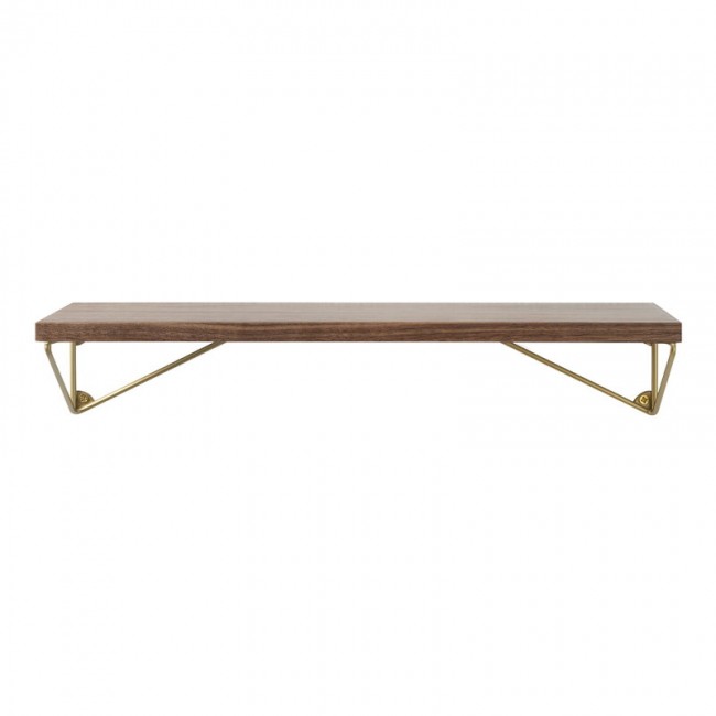 MAZE 메이즈 Pythagoras XS shelf with brackets walnut - 브라스 MZ604539
