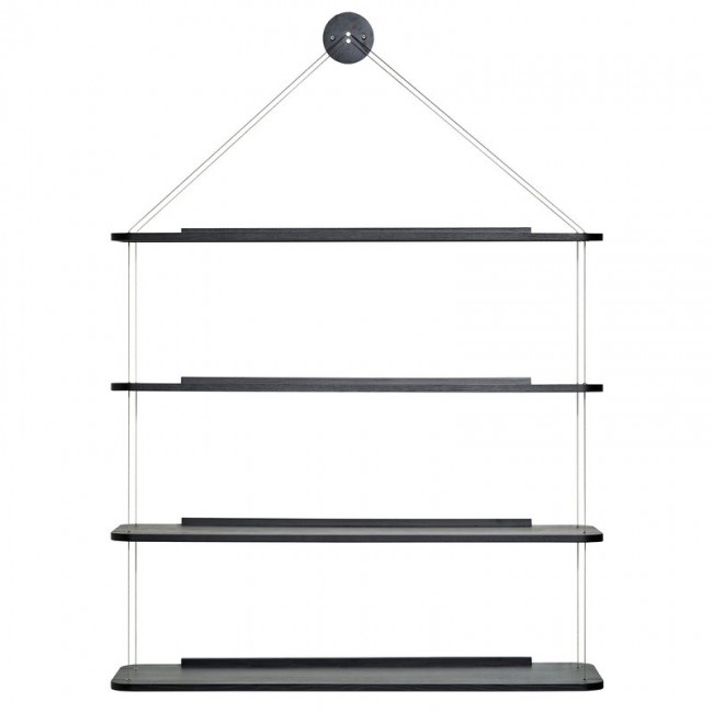 Karakter Libreria Pensile shelf 블랙 래커 ash KRK201463