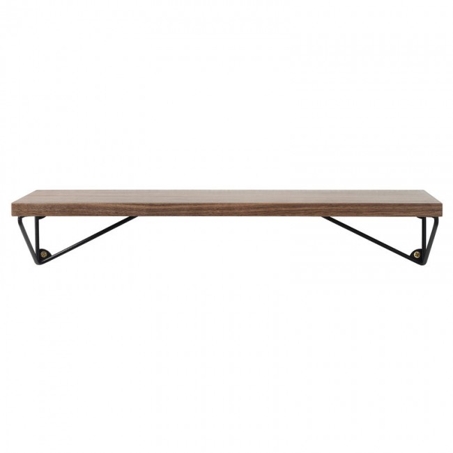 MAZE 메이즈 Pythagoras XS shelf with brackets walnut - 블랙 MZ604529
