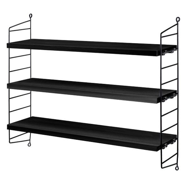 STRING FURNITURE 스트링 Pocket shelf 블랙 stained ash AK211253