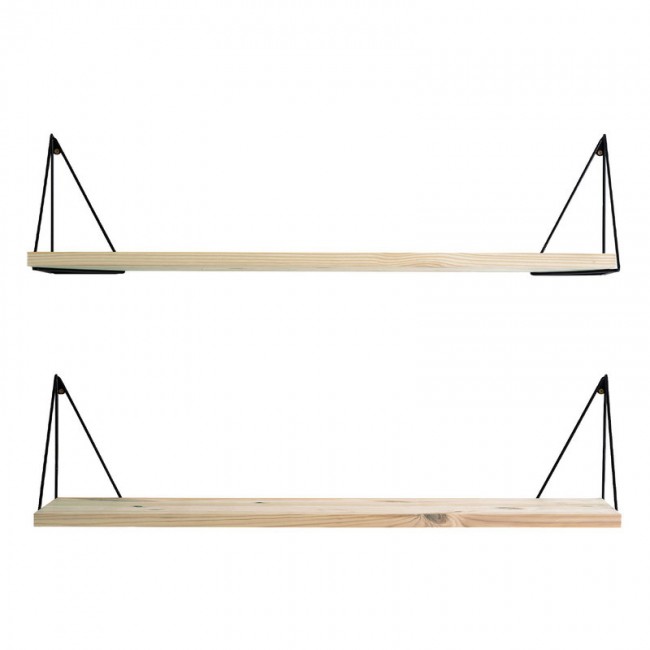 MAZE 메이즈 Pythagoras Play shelf with brackets 2 pcs pine - 블랙 MZ604601