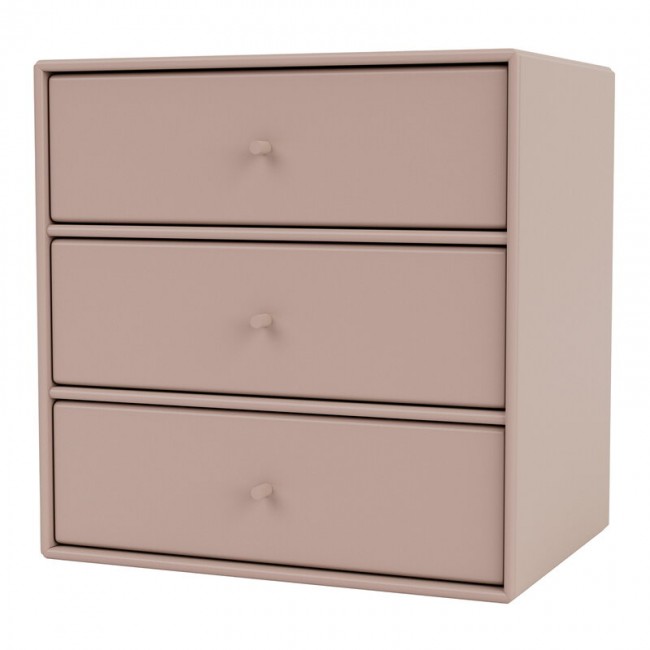MONTANA FURNITURE 몬타나 Mini module with 3 drawers 137 Mushroom MON1007-137