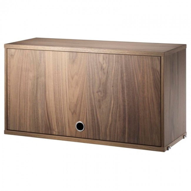 STRING FURNITURE 스트링 cabinet with flip door 78 x 30 cm walnut AK-CF7830-04-1