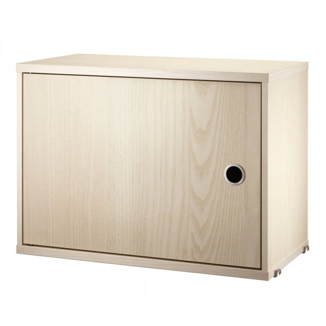 STRING FURNITURE 스트링 cabinet with swing door 58 x 30 cm ash AK211654