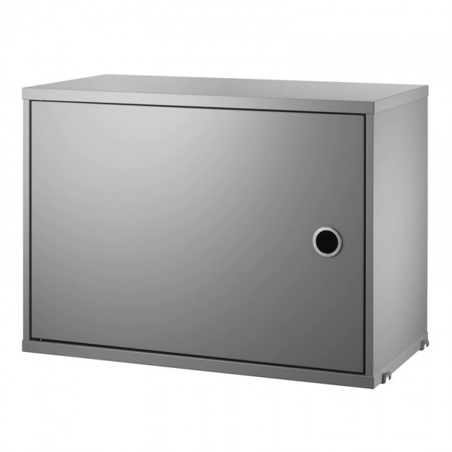 STRING FURNITURE 스트링 cabinet with swing door 58 x 30 cm grey AK211652