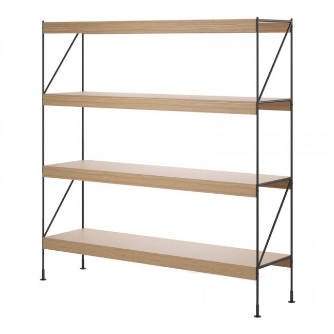 MENU Zet Storage 시스템 H158 블랙 steel - oak MENU Zet Storage System  H158  black steel - oak 04316