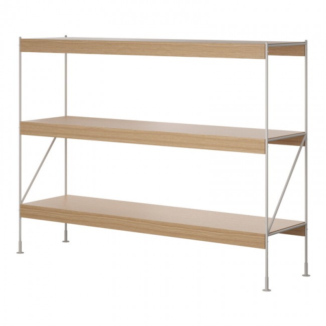 MENU Zet Storage 시스템 H114 ivory steel - oak MENU Zet Storage System  H114  ivory steel - oak 04315