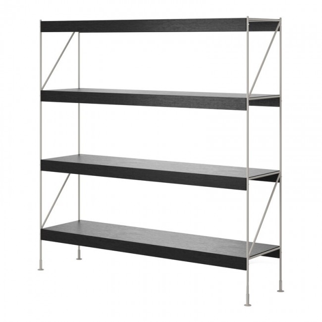 MENU Zet Storage 시스템 H158 ivory steel - 블랙 오크 MENU Zet Storage System  H158  ivory steel - black oak 04314