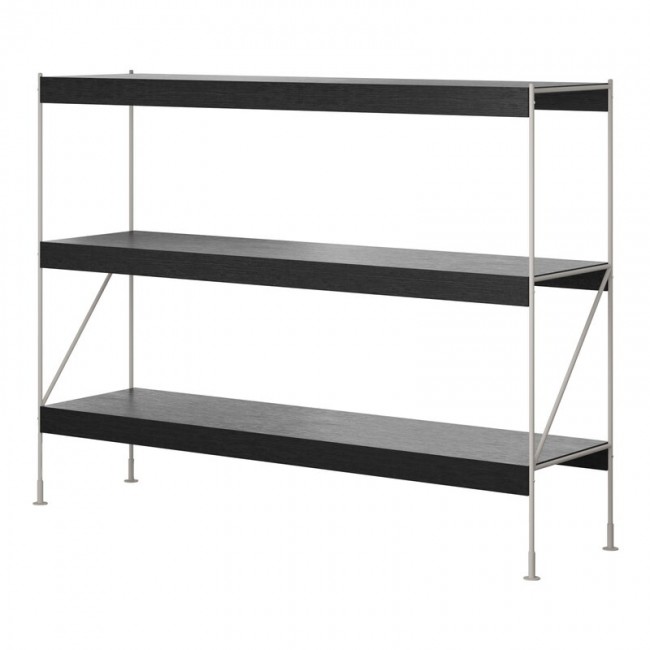 MENU Zet Storage 시스템 H114 ivory steel - 블랙 오크 MENU Zet Storage System  H114  ivory steel - black oak 04313