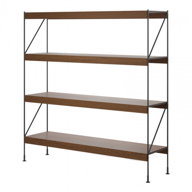 MENU Zet Storage 시스템 H158 블랙 steel - 다크 stained oak MENU Zet Storage System  H158  black steel - dark stained oak 04312
