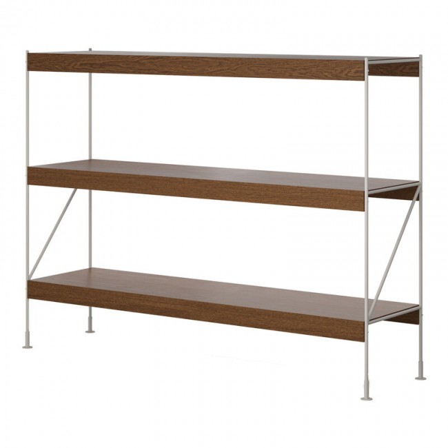 MENU Zet Storage 시스템 H114 ivory steel - 다크 stained oak MENU Zet Storage System  H114  ivory steel - dark stained oak 04311