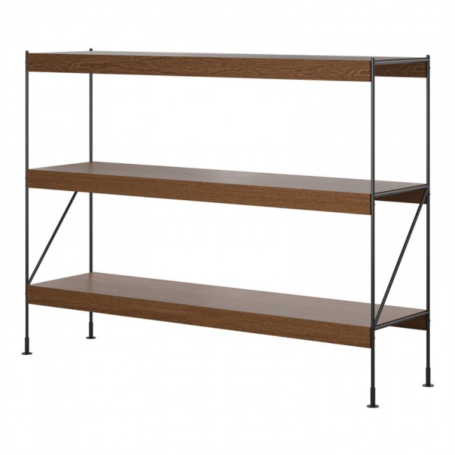 MENU Zet Storage 시스템 H114 블랙 steel - 다크 stained oak MENU Zet Storage System  H114  black steel - dark stained oak 04304