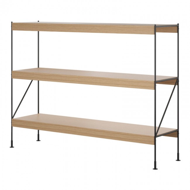 MENU Zet Storage 시스템 H114 블랙 steel - oak MENU Zet Storage System  H114  black steel - oak 04303