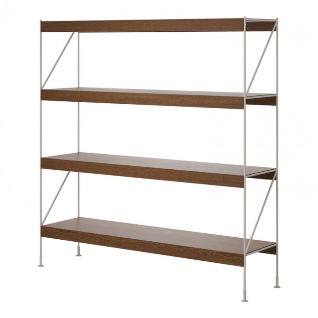 MENU Zet Storage 시스템 H158 ivory steel - 다크 stained oak MENU Zet Storage System  H158  ivory steel - dark stained oak 04295