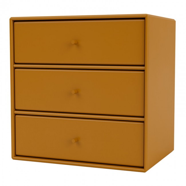 MONTANA FURNITURE 몬타나 Mini module with 3 drawers 142 Amber MON1007-142