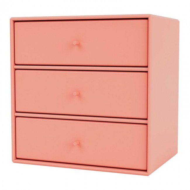 MONTANA FURNITURE 몬타나 Mini module with 3 drawers 151 Rhubarb MON1007-151