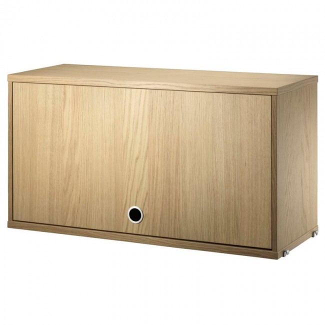 STRING FURNITURE 스트링 cabinet with flip door 78 x 30 cm oak AK-CF7830-05-1