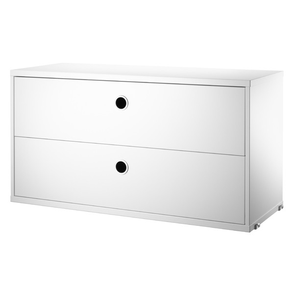 STRING FURNITURE 스트링 chest with 2 drawers 78 x 30 cm 화이트 AK211172