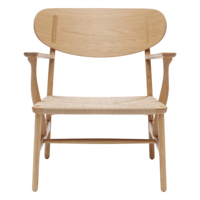 CARL HANSEN & SU00F8N CH22 라운지체어 오일 오크 - 네츄럴 cor_d Carl Hansen & Su00f8n CH22 lounge chair  oiled oak - natural cord 04043