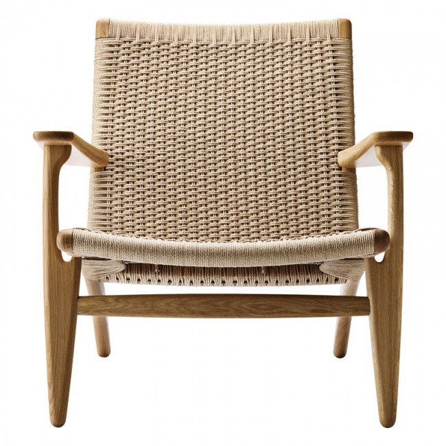 CARL HANSEN & SU00F8N CH25 라운지체어 오일 오크 - 네츄럴 cor_d Carl Hansen & Su00f8n CH25 lounge chair  oiled oak - natural cord 04042