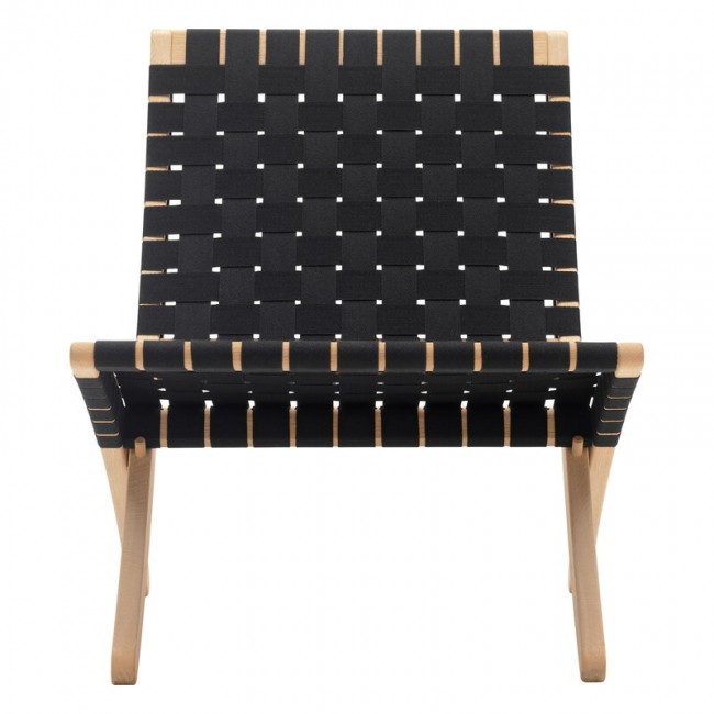 CARL HANSEN & SU00F8N MG501 Cuba 라운지체어 오일 오크 - 블랙 webbing Carl Hansen & Su00f8n MG501 Cuba lounge chair  oiled oak - black webbing 04040