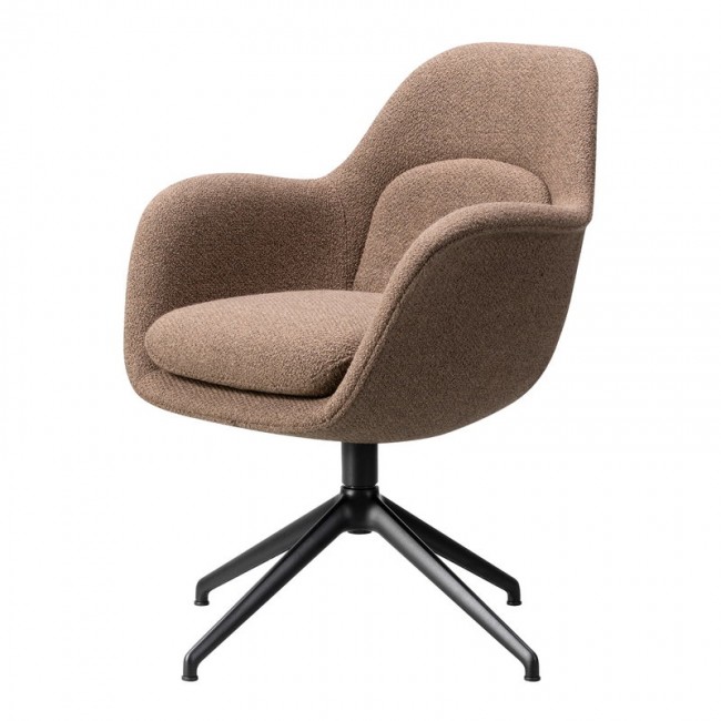 FREDERICIA 프레데리시아 Swoon 의자 swivel base 블랙 - Carlotto 404 FRE1779-BL-CAR404