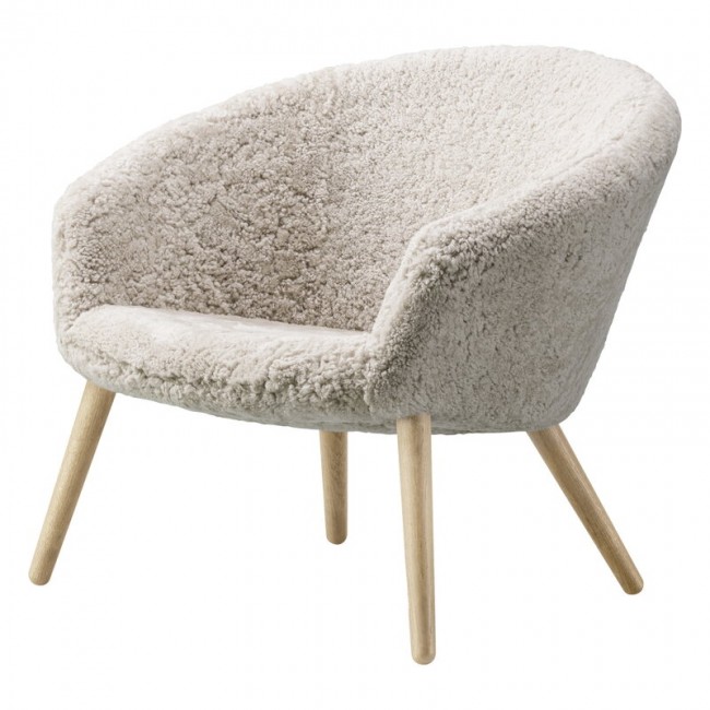 FREDERICIA 프레데리시아 Ditzel lounge 의자 문LIGHT sheepskin - oak FRE2631-SHEEP-OO