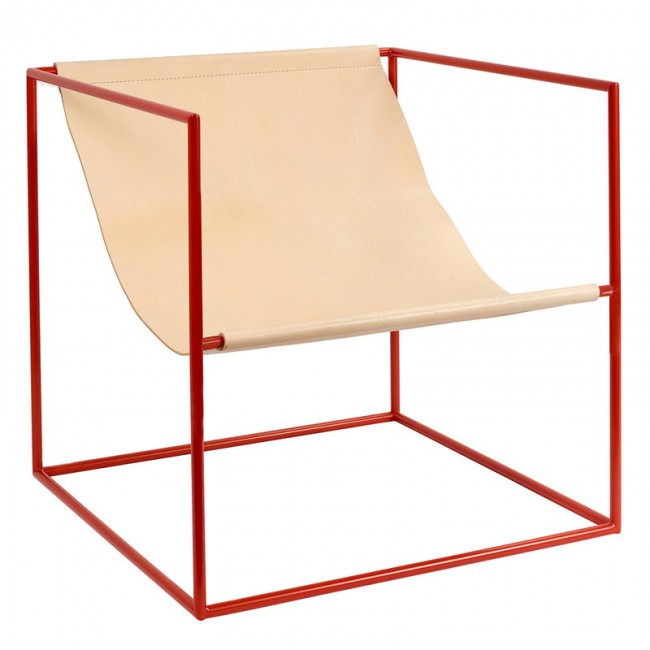 VALERIE OBJECTS 발레리 오브젝트 Solo Seat lounge 의자 red - leather VOV9018021