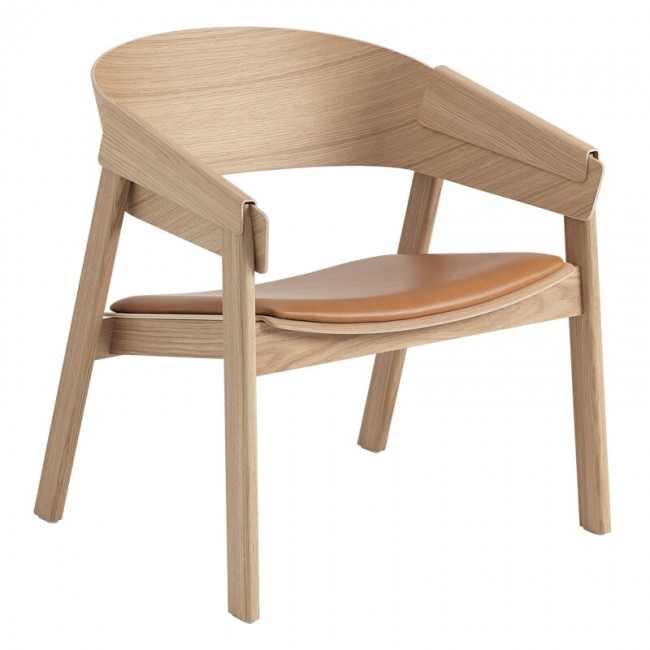 MUUTO 무토 커버 lounge 의자 oak - 코냑 leather MU18082-OAK-COGN