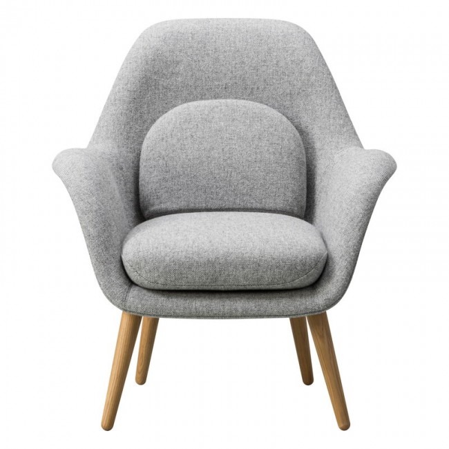 FREDERICIA 프레데리시아 Swoon Lounge 암체어 Hallingdal 130 - oiled oak FRE1770-HALL130-OO