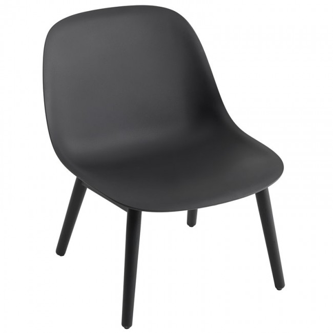 MUUTO 무토 Fiber lounge 의자 wood base 블랙 MU25510