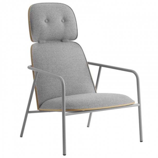 NORMANN COPENHAGEN 노만코펜하겐 Pad lounge 의자 high grey steel - oak Synergy LDS 16 NC601820