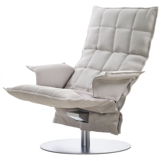 Woodnotes K 의자 with armrest swivel base STONE/화이트 WN46009-256151