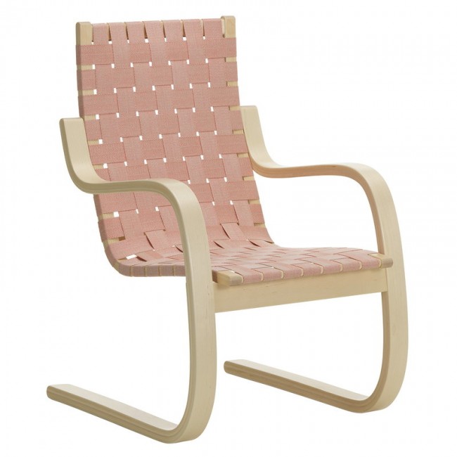 ARTEK 알토 암체어 팔걸이 의자 406 birch - 네츄럴/RED webbing Artek Aalto armchair 406  birch - natural/red webbing 03895