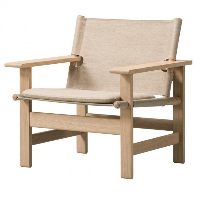 FREDERICIA 프레데리시아 캔버스 의자 w. seat 쿠션 soaped oak - 네츄럴 FRE2031-P2031-SO-CAN-NAT