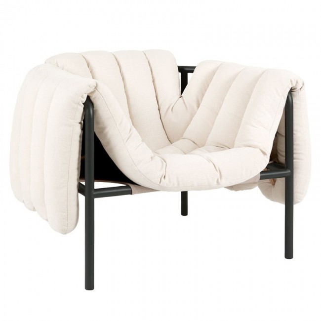 Hem Puffy lounge 의자 네츄럴 - 블랙 grey steel HE20194