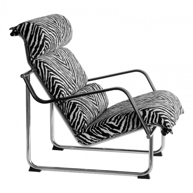 Yrjoe Kukkapuro Remmi lounge 의자 크롬 - 아르텍 Zebra MOD-37YRKUREKRZE