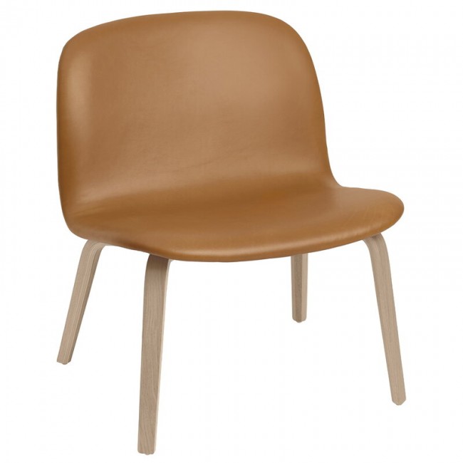 MUUTO 무토 Visu lounge 의자 oak - 코냑 leather MU21675-OAK-COGNA