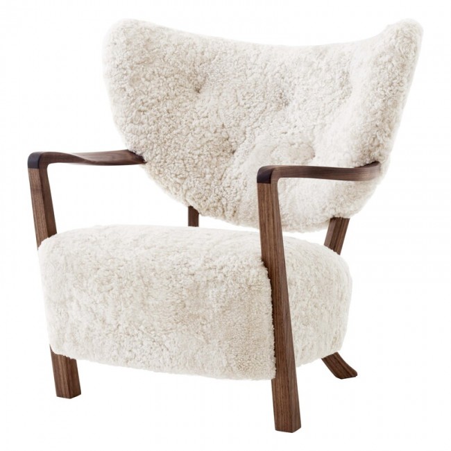 &TRADITION 앤트레디션 Wulff ATD2 lounge 의자 문LIGHT sheepskin - walnut TR41104204