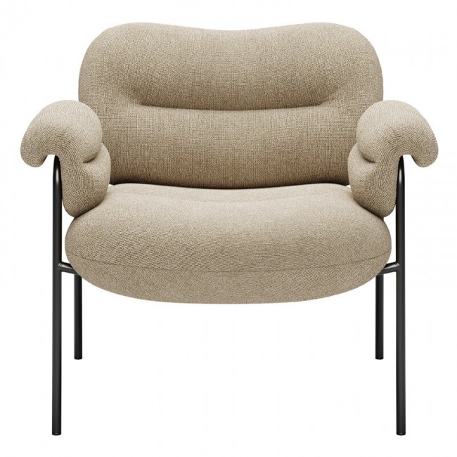 Fogia Bollo lounge 의자 Main Line Flax 20 - 블랙 FOG-BOL-9005-MLF20-US