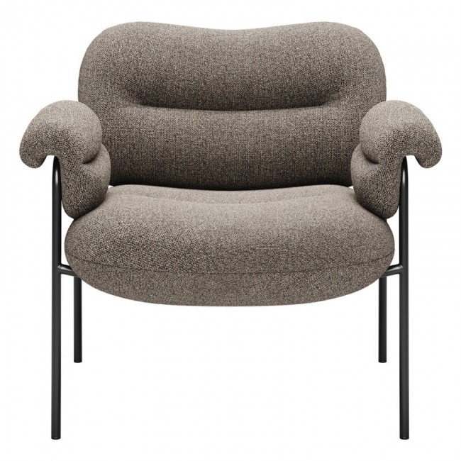 Fogia Bollo lounge 의자 Main Line Flax 26 - 블랙 FOG-BOL-9005-MLF26-US
