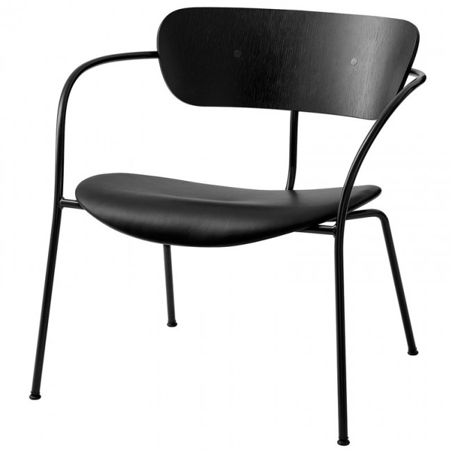 &TRADITION 앤트레디션 PAV일리오N AV6 lounge 의자 블랙 oak - 실크 leather TR50030094-BLACK-SILK