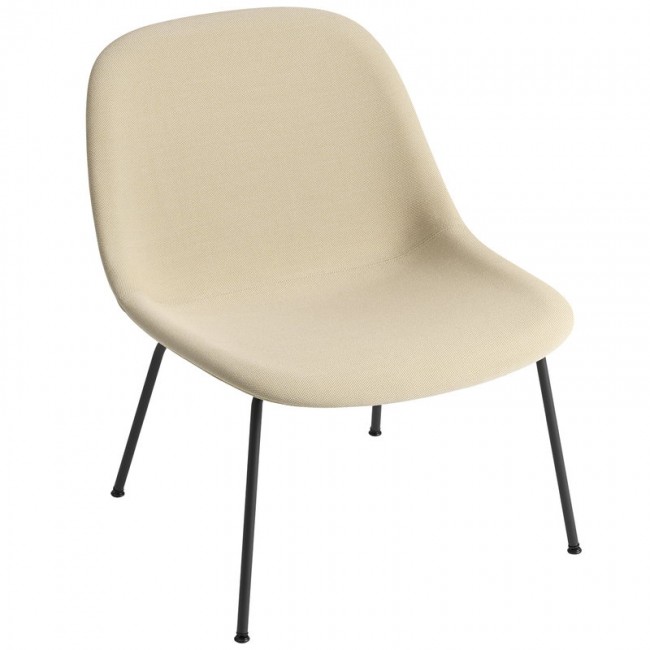 MUUTO 무토 Fiber lounge 의자 튜브 base Steelcut 트리오 236 - 블랙 MU25473-BLCK-236